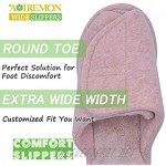 AOIREMON Women's Furry Memory Foam Diabetic Slippers Comfy Cozy Arthritis Edema Shoes Adjustable Open Toe/Closed-Toe Non-Slip