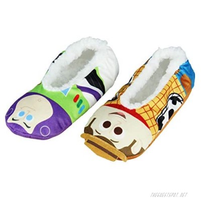 Disney Toy Story Slippers Woody And Buzz Lightyear Slipper Socks with No-Slip Sole For Women Men