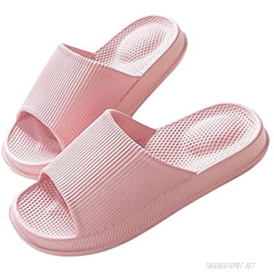 EQUICK Men and Women Massage Sandals Slippers Cotton Slippers with Extra Soft Thick Bottom Waterproof and Non-Slip Shock Absorption Water Washing Indoor Outdoor Slippers