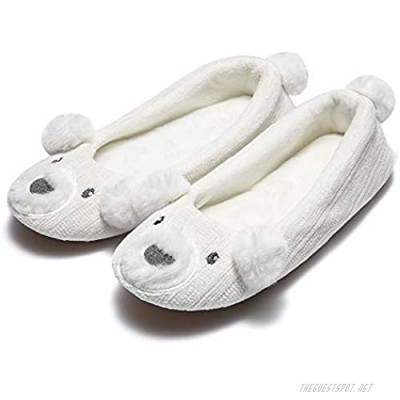 GaraTia Women's Animal Slippers Cute Plush Winter Warm Soft Indoor Outdoor House Shoes