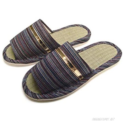 KNP21301/ Men House Slippers Wide Width Open-Toe Natural Bamboo House Slippers