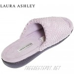Laura Ashley Womens Ladies Luxury Spa Rugged Memory Foam Open Toe Slippers (See More Colors and Sizes)