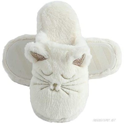 Millffy Fuzzy Cat Animal Slippers Animal Raccoon Non-Slip Fluffy Memory Foam Home Cozy Slipper Gifts for Women Girls