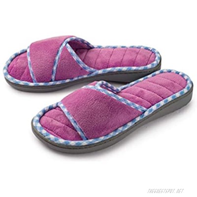 Roxoni Womens House Slippers Open Toe Slide Slipper