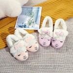 Sanfiago Cute Lamb Home Slippers for Women Girls with Heel Furry Memory Foam Sheep Rubber Sole Cozy House Shoes Indoor & Outdoor