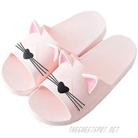 Unisex Solid Color Shower Sandals Cute Cat Anti-Slip Bathroom Slippers Quick Drying House Slippers