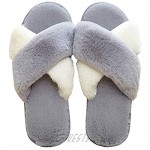 Womens Fuzzy Slippers Soft Warm Fur House Shoes Anti Slip Open Toe Indoor Outdoor Fluffy Slippers