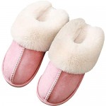 Womens Mens Slippers Memory Foam Fluffy Fleece Fur Lined Slip on House Slipper Non-Slip Plush Clogs Indoor & Outdoor Winter