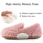 ZIZOR Women's Fuzzy Slippers with Cozy Memory Foam Indoor or Outdoor House Slippers