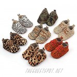 Bebila Baby Oxford Shoes - Leopard Printing Genuine Leather Toddler Moccasins for Boys and Girls