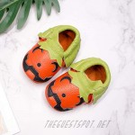 Bebila Halloween Cute Pumpkin Moccasins- Baby Boys Girls Shoes Leather Soft Sole for Prewalkers Toddlers