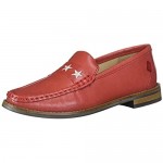 MARC JOSEPH NEW YORK Unisex-Child Leather Loafer with Gold Embroidered Star