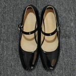Parisuit Women's Classic Chunky Heel Mary Jane Pumps Square Toe Ankle Strap Comfortable Dress Shoes