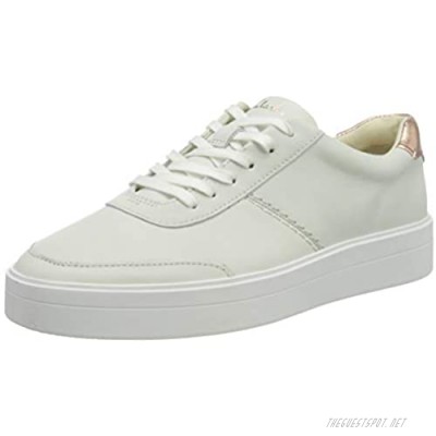 Clarks Hero Walk White Combi Leather Womens Casual Trainers
