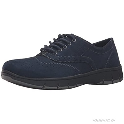Easy Street Women's Lucky Oxford Navy Suede 6 M US