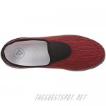 Propét Women's TravelActiv Slip-On Sneaker Oxford Black/Red Heather 7 Narrow
