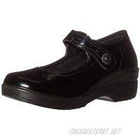 Easy Works womens Letsee Clog Black Patent 10