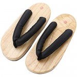Jiyaru Womens Geta Sandals Clog Flip Flop Slippers Wodden Japanese Style Footwear Two Teeth