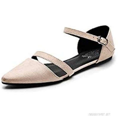 Ashley A Canny Crease Pointed Toe Comfort Slip On Ballet Dress Flats Shoes for Women