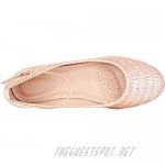 Cambridge Select Women's Glitter Crystal Rhinestone Ankle Strap Ballet Flat