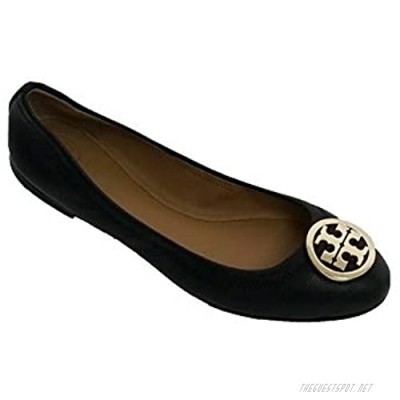 Tory Burch Benton 2 Travel Ballet in Nellie Nappa Leather (Perfect Black - Gold 7)
