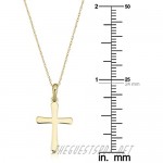 Tropical USA 14k Solid Yellow Gold Light Weight Petite Flat Cross Pendant (Chain NOT Included)