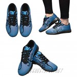 InterestPrint Womens Running Sneakers Lightweight Breathable Athletic Tennis Shoes Blue Octopus Mascot Logo