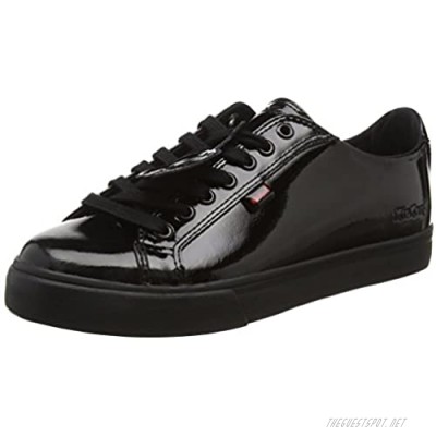 Kickers Tovni Lacer Black Patent Adult School Shoes