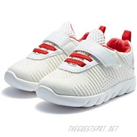 Folltoshe Toddler Boys Girls Walking Running Athletic Sneakers Lightweight Breathable Non-Slip Sport Shoes White