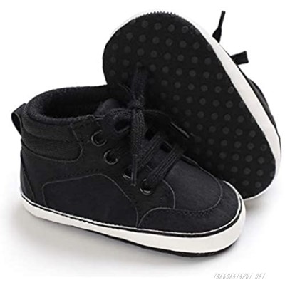 Infant Baby Girls Shoes High Top Toddler Sneakers Canvas Soft Sole Newborn Shoes for Baby Boy