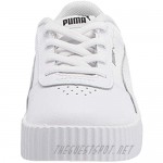 PUMA girls Carina Slip on Sneaker Puma White-puma White-puma Black 4 Toddler US