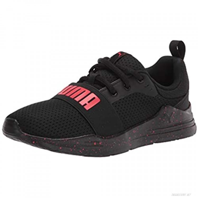 PUMA Kids Wired Run Sneaker Black-High Risk Red 10 US Unisex Toddler