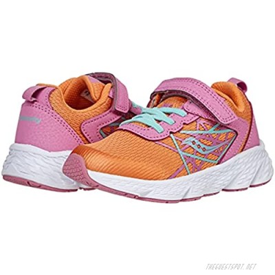 Saucony unisex child Wind Alternative Closure Sneaker Pink/Coral 4 Wide Big Kid US