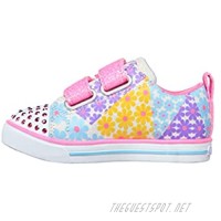 Skechers Kids Girls Sparkle LITE-Mini Blooms Sneaker White/Multi 10.5 Little Kid