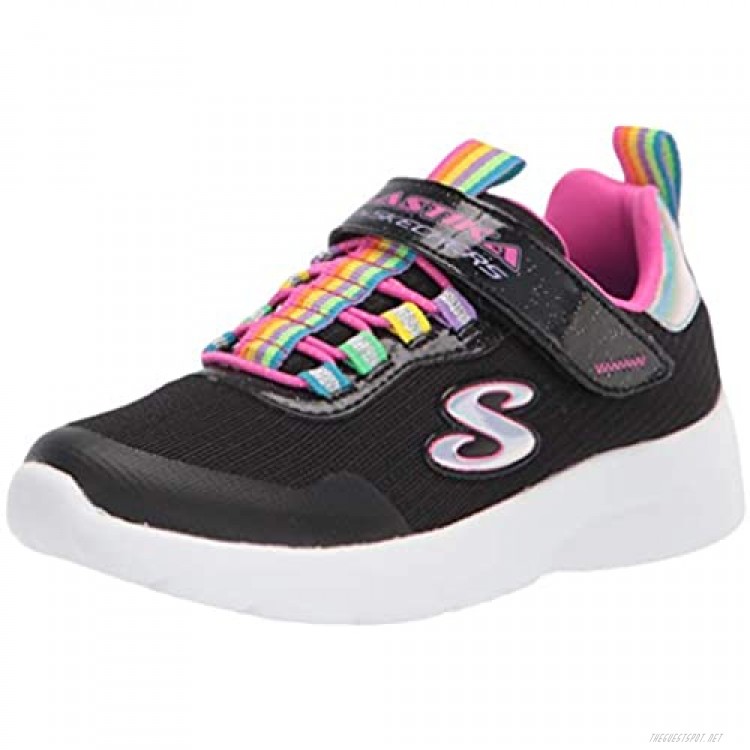 Skechers Kids Sport Light Weight Girls Machine Washable Sneaker Black/Multi 1.5 Little Kid