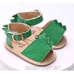 Bebila Cartoon Dinosaur Baby Sandals - 3D Dorsal Fin Anti-Slip Soled Leather Baby Shoes for Girls Boys