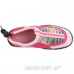 Capelli New York Girls Aqua Shoes with Striped Ribbon Bright Pink