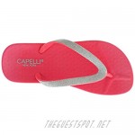 Capelli New York Girls Glitter Trim Fashion Flip Flops Pink 3/4