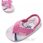 Kids Toddler Slide Sandals - Girls Boys Anti-Skid House Flip Flops with Elastic Band Shower Pool Slipper