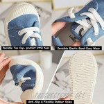 ENERCAKE Kids Toddler Sneakers for Boys Girls Classic Dual Hook and Loops Baby Fashion Sneakers Canvas Shoes