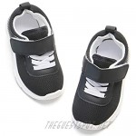 Kiderence Toddler Boys Sneakers Little Boy Running Sports Black Shoes(Toddler/Little Kids)