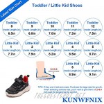 KUNWFNIX Boys Girls Sneakers Kids Lightweight Breathable Strap Athletic Running Shoes for 4-12 Years Old Kids/Toddler