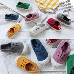 Mowoii Boy Girls Shoes Slip On Canvas Sneakers Loafers Lightweight Kids Sneakers Toddler Casual Walking Running School Shoes
