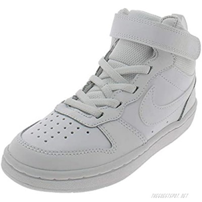 Nike Boys Court Borough Mid 2 Leather Sneakers Athletic Shoes