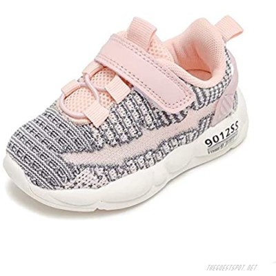 ROTSC Four Seasons Kids Shoe Toddler/Infant Shoes Boys/Girls Lightweight Breathable Sneakers Athletic Tennis Child Shoes for Running Walking Pink