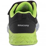 Saucony Boy's Wind A/C Sneaker Black/Green 11 XW US Big Kid