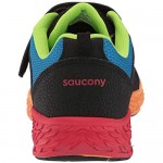 Saucony unisex child Wind Alternative Closure Sneaker Black Multi 11 X-Wide Big Kid US