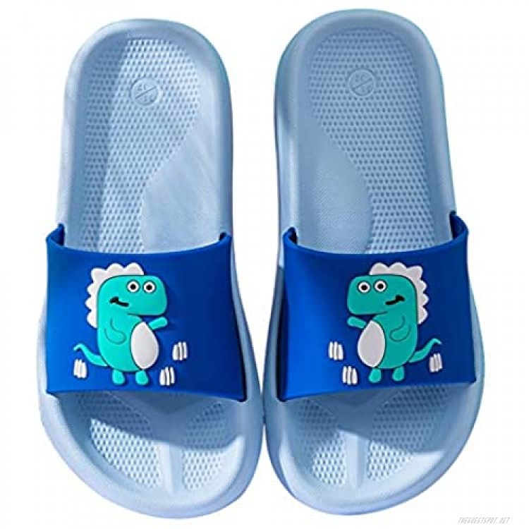 ChayChax Boys Girls Slide Sandals Cute Dinosaur Beach Slippers Kids Lightweight Summer House Slipper Shoes Non-Slip for Shower Pool