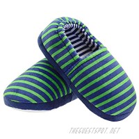 LA PLAGE Boys Slippers Comfort Warm Soft Slip-on House Shoes Winter Stripe Home Slide Little Kids