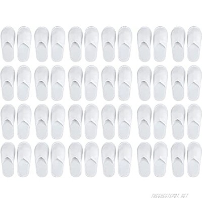White Fleece House Slippers for Kids (24 Pack)